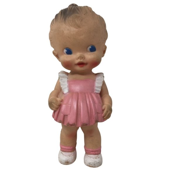 Vintage Collectible Kewpie Doll with Neat Hair/Dress- Slight Squeak - Picture 1 of 10